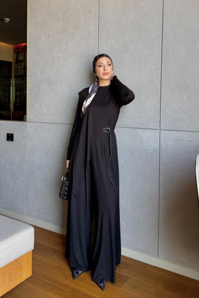 Müjde Pantolonlu Takım Siyah