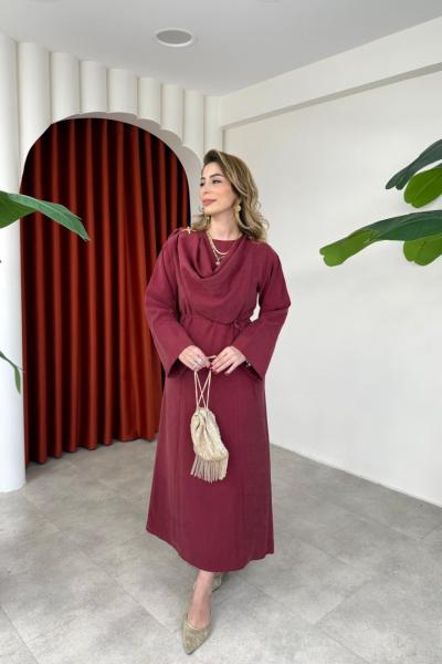 Naciye Elbise Bordo