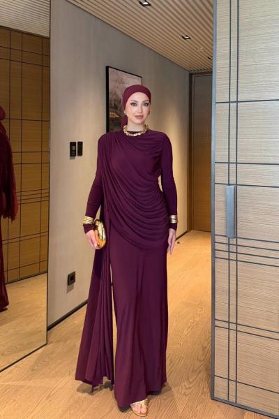 Nahide Elbise Mor