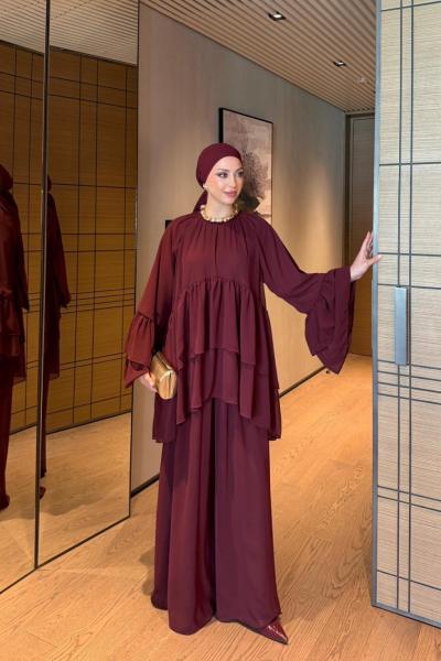 Şengül Pantolon Takım Bordo