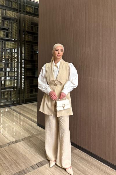 Neslişah Takım Bej