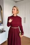 Neva Elbise Bordo