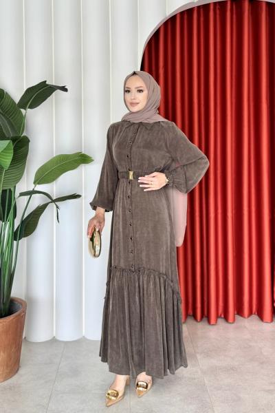 Hamdiye  Elbise Kahverengi