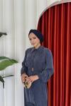 Hamdiye  Elbise Lacivert