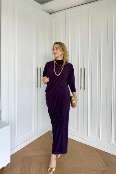 Özge Elbise Mor