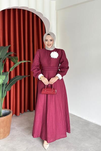 Parla Elbise Bordo