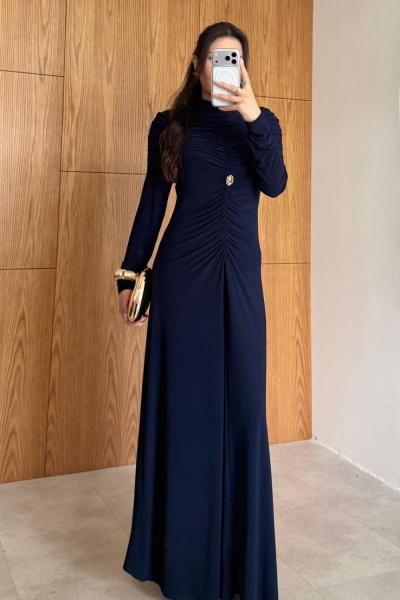 Şerife Elbise Lacivert