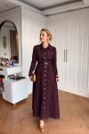 Polen Elbise Bordo