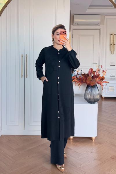 Reva Pantolon Takım Siyah