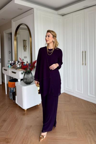 Rüya Pantolon Takım Mor