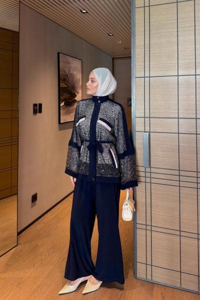 Şahide Pantolon Takım Lacivert