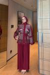 Şahide Pantolon Takım Bordo