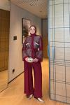 Şahide Pantolon Takım Bordo