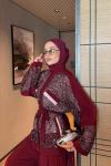 Şahide Pantolon Takım Bordo