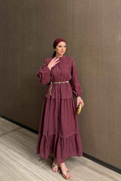 Saniye Elbise Bordo