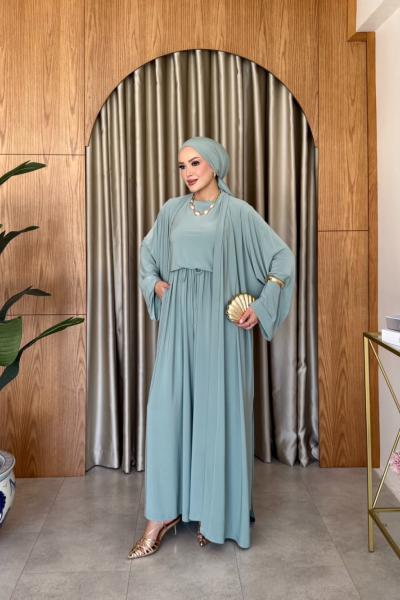 Sebiha Pantolonlu Takım Mint Yeşili