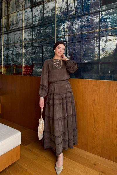 Selin Etekli Takım Kahverengi