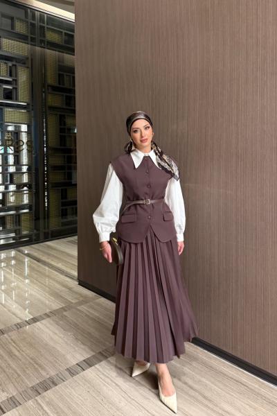 Serap Etekli Takım gül kurusu