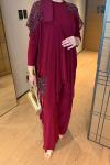 Cahide Elbise Bordo