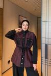 Sevda Pantolon Takım Bordo