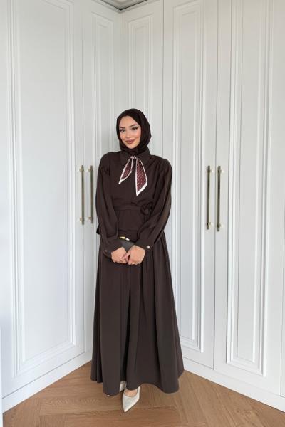 Şeyda Etekli Takım Kahverengi