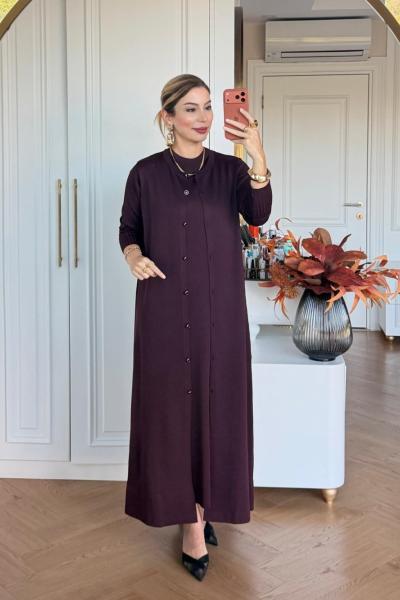 Sezen Elbise Takım Mürdüm