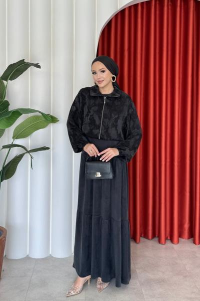 Sinem Elbise Takım Siyah