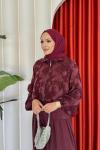 Sinem Elbise Takım Bordo