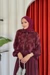 Sinem Elbise Takım Bordo