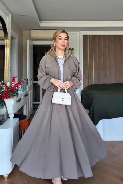 Sümeyra Etekli Takım Vizon