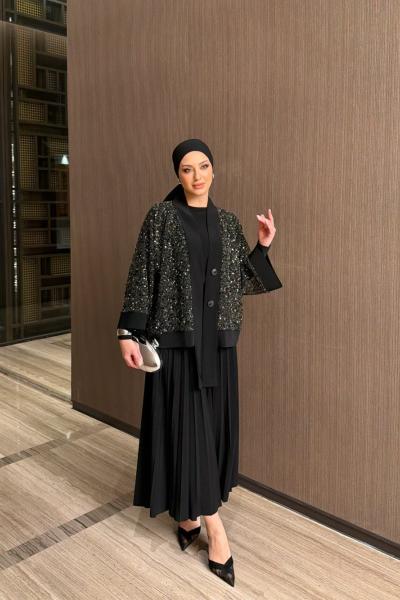 Sündüz Etek Takım Siyah