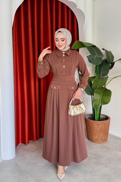 Türkan Elbise Kahverengi
