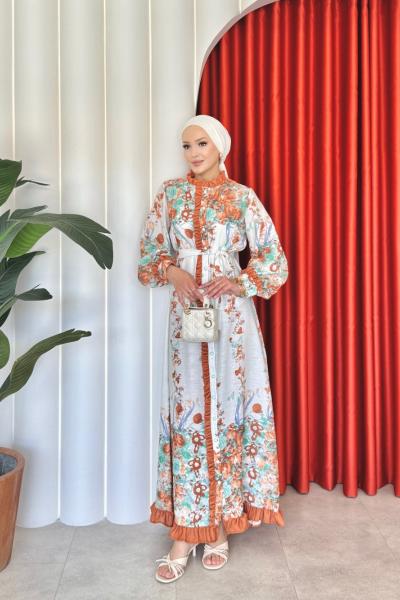 Ümmühan Elbise Turuncu