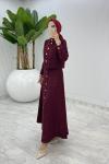 Bordo  Gönül Channel Etek Takım