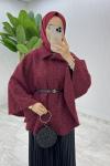 Bordo Irmak Panço Tesettür Giyim