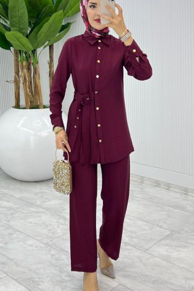Bordo Premium Vildan Takım Tesettür Giyim