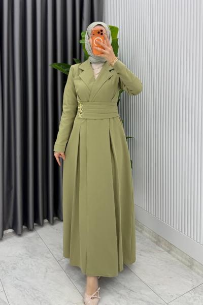 Çağla Premium Hülya Ferace Elbise Tesettür Giyim