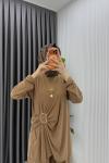 Camel Figen Pantolon Takım Tesettür Giyim