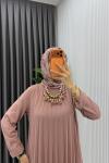 Gül Tuğçe Triko Elbise Tesettür Giyim Premium Seri