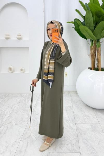 Haki Oysho Elbise Tesettür Giyim
