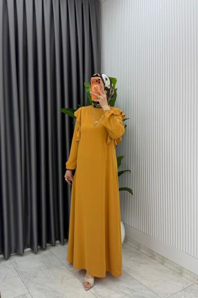 Hardal Eylül Elbise Premıum Tesettür Giyim