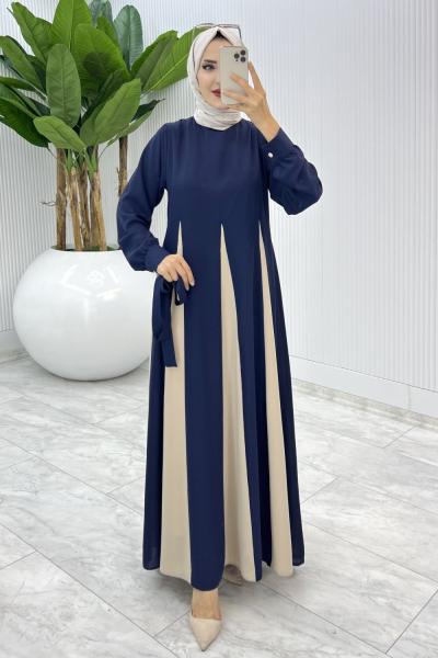 Laci Parçalı Elbise Tesettür Giyim