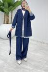 Lacivert Şeyda Premıum Kot Takım Tesettür Giyim