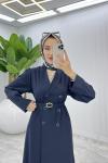 Lacivert Premium Sahra Ferace Elbise Tesettür Giyim