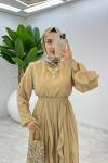 Latte Premium Manolya Elbise Tesettür Giyim