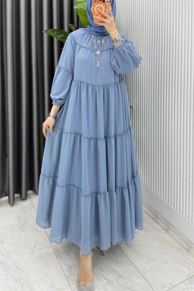Mavi Güzide Elbise Tesettür Giyim