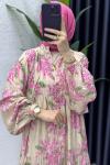 Pembe Dilşah Elbise Tesettür Giyim