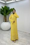 Sarı Tansu Elbise Tesettür Giyim