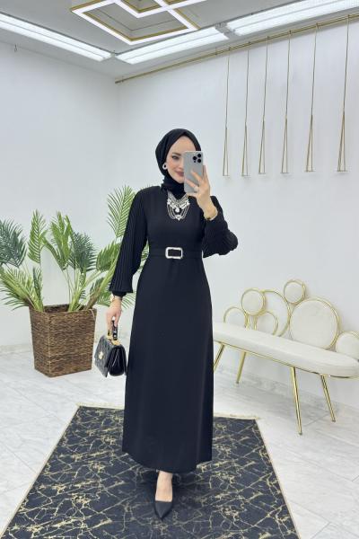 Siyah Hadise Kalem Elbise Tesettür Giyim