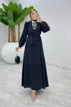 Siyah Premium Paris Elbise Tesettür Giyim